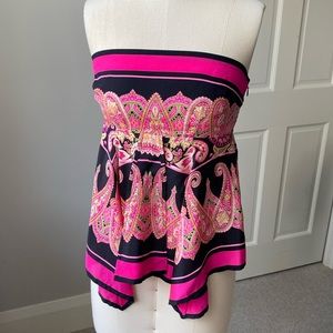 Exotic Silk Strapless Top